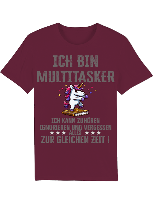 Creator T-Shirt I am a multitasker unicorn book dance