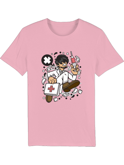 Cartoon Doctor Running Creator T-Shirt SK