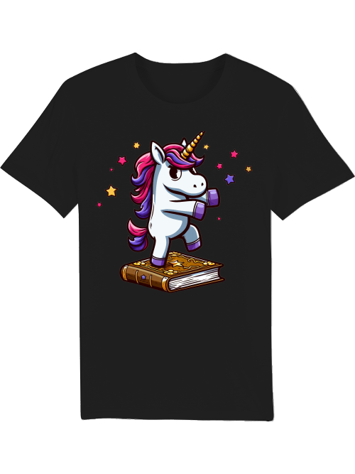 Creator T-Shirt Unicorn dances on book