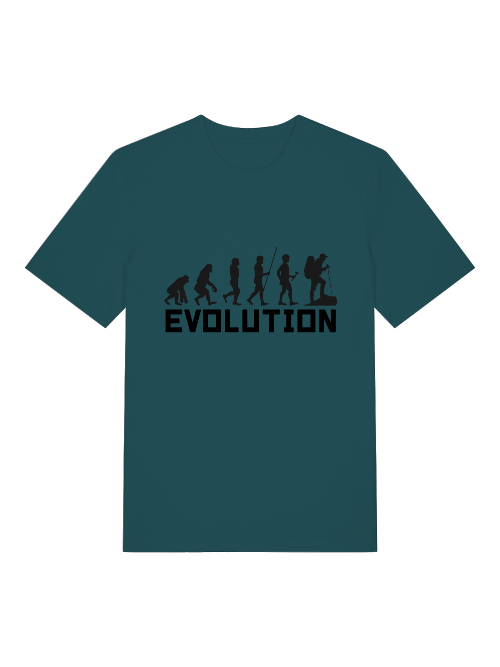 Evolution Walking - Camiseta unisex de manga corta de algodón orgánico para adultos Creator T-Shirt 2.0 ST/ST SH