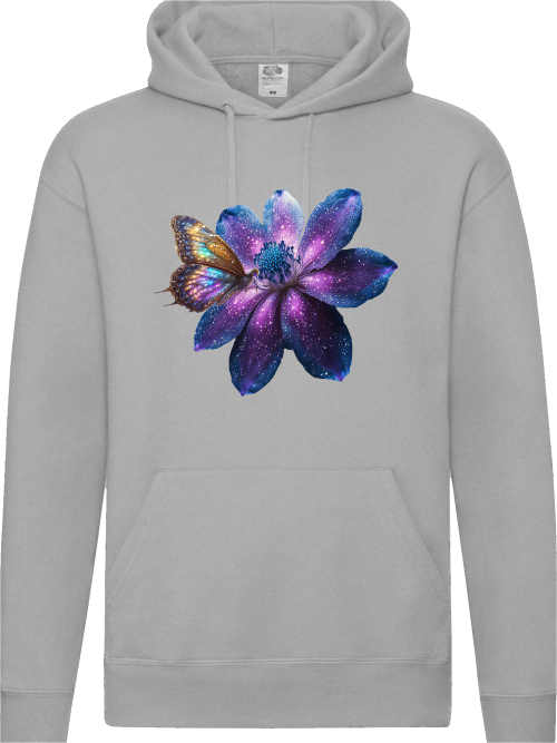 Premium Hooded Sweat Hoodie partner shirt galaxy flower with butterfly front