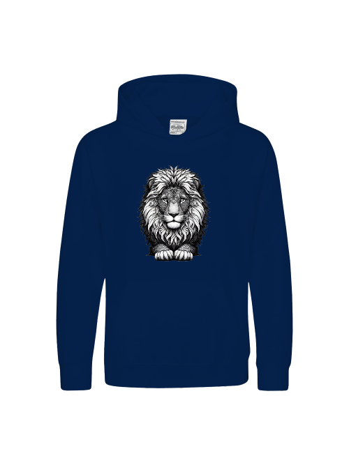 Kids Premium Hoodie Sweet Mandala lion head in gray