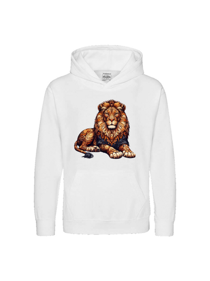 Sudadera con capucha premium para niños Sweet Mandala Lion