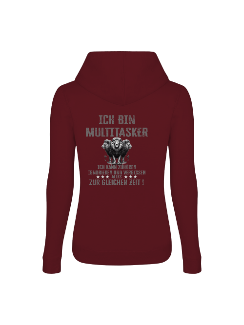 Girlie College Hoodie Ich bin Multitasker 3 Löwen