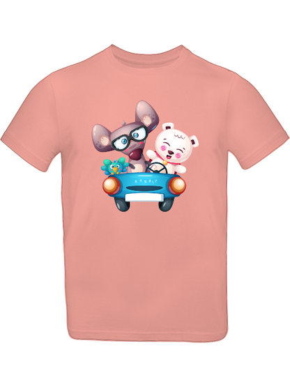 Cartoon Trio Vogel Maus Baer T-Shirt Kids SK