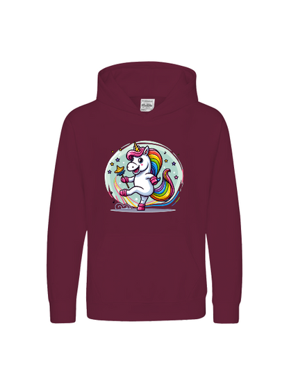 Unicornio bailando con burbujas - Sudadera con capucha premium para niños SK