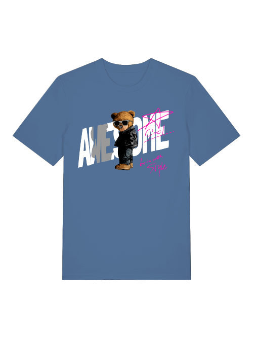 Born with Style Teddy 2.0 Front - Unisex Erwachsenen Bio Baumwolle Kurzarm Shirt Creator T-Shirt 2.0 ST/St SH