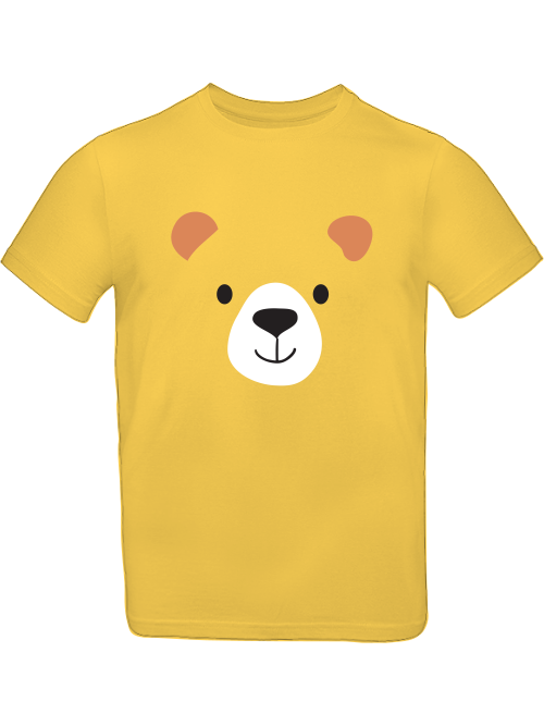 Cartoon Bear Face T-Shirt Kids