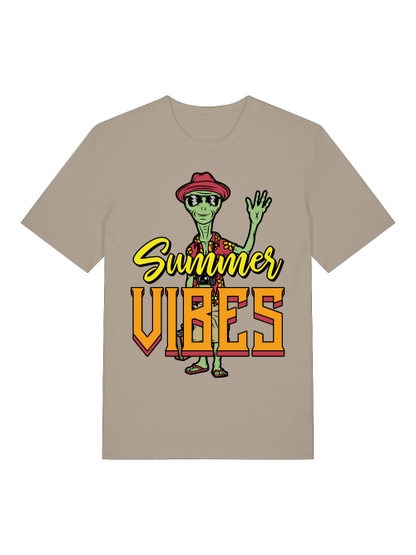 Alien Summer Vibes - Camiseta unisex de manga corta de algodón orgánico para adultos Creator T-Shirt 2.0 ST/ST SH