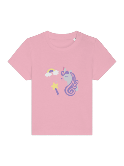 Einhorn Regenbogen und Zauberstab Baby Creator T-Shirt SK
