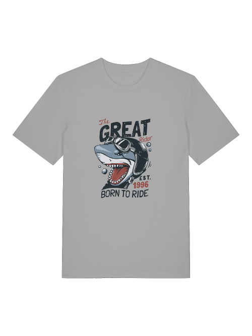 The Great Ride Shark - Camiseta unisex de manga corta de algodón orgánico para adultos Creator T-Shirt 2.0 ST/St SH