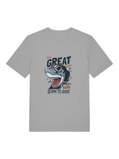 The Great Ride Shark - Camiseta unisex de manga corta de algodón orgánico para adultos Creator T-Shirt 2.0 ST/St SH