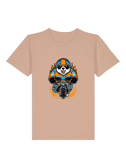 Camiseta infantil Panda Biker de dibujos animados - Mini Creator 2.0 SK
