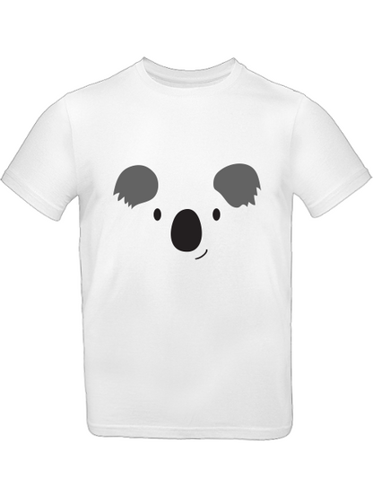 Camiseta infantil con estampado de cara de koala de dibujos animados SK