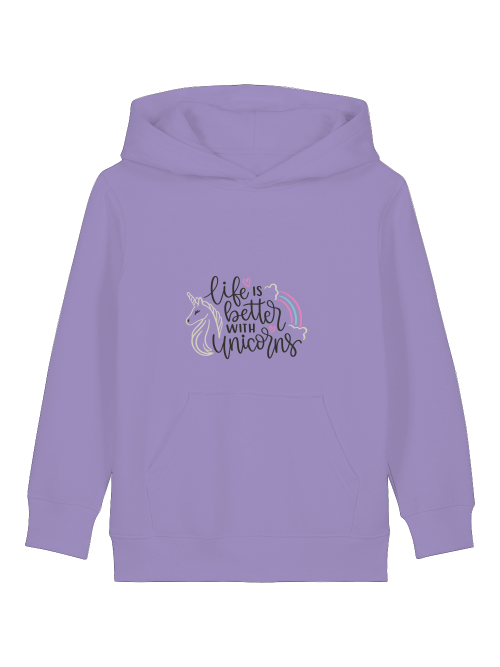 Einhorn Life is better with Unicorns - Mini Cruiser Hoodie 2.0 Kinder Kapuzenpullover SK