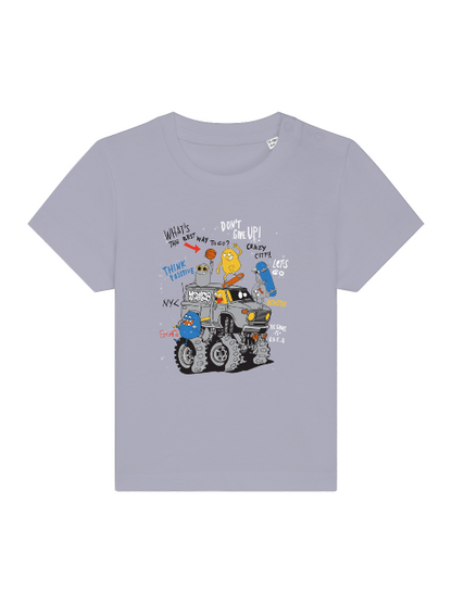 Cartoon Monster Truck with Friends - Baby Creator T-Shirt
