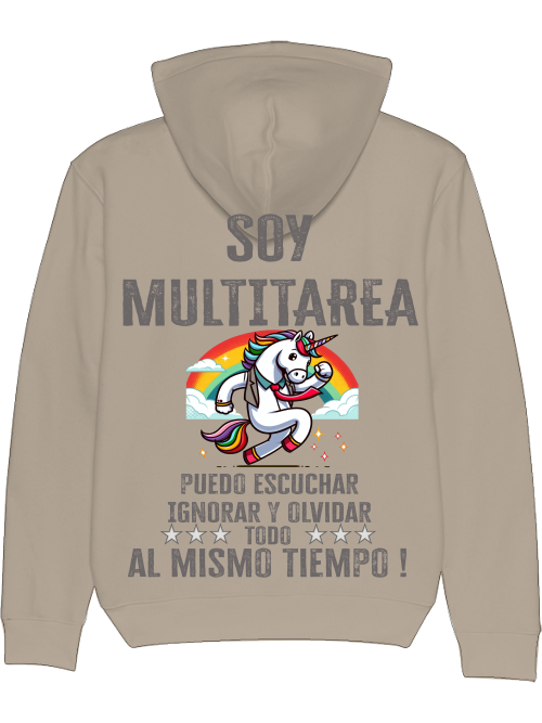 Cruiser hoodie Soy Multitarea unicorn with tie