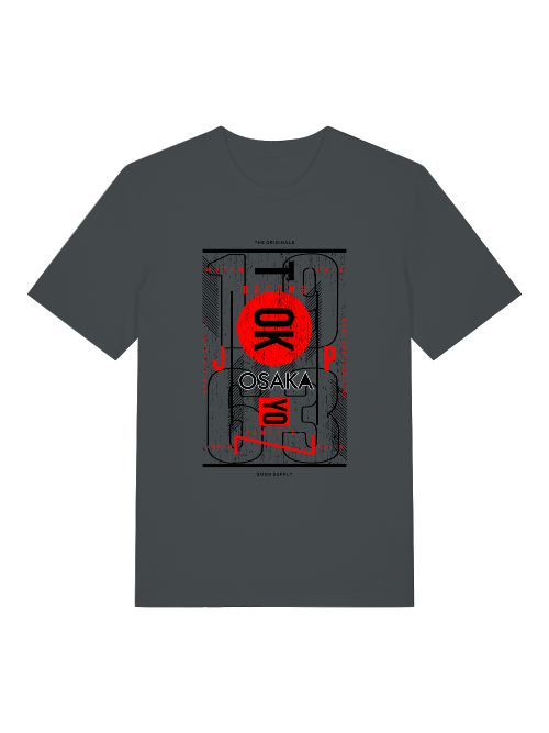 Osaka 1963 Front - Unisex Erwachsenen Bio Baumwolle Kurzarm Shirt Creator T-Shirt 2.0 ST/St SH