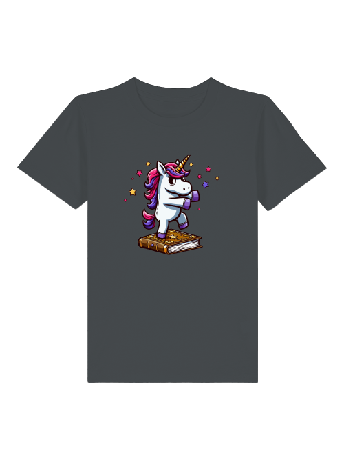 Einhorn tanzt auf Buch - Mini Creator 2.0 Kids T-Shirt SK