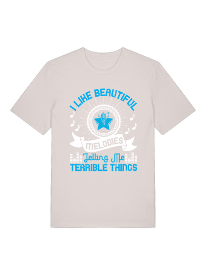 I Like beautiful melodies Front- Unisex Erwachsenen Bio Baumwolle T-Shirt Creator 2.0 ST/St SH