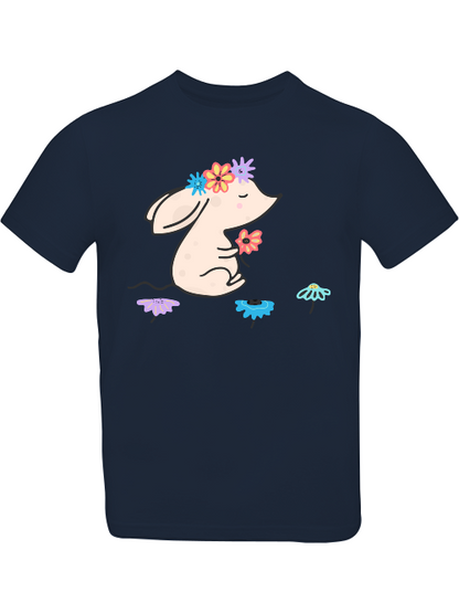Cartoon Maus mit Blumen T-Shirt Kids SK