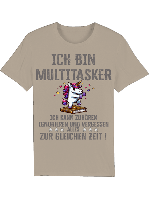 Creator T-Shirt I am a multitasker unicorn book dance