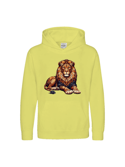 Sudadera con capucha premium para niños Sweet Mandala Lion