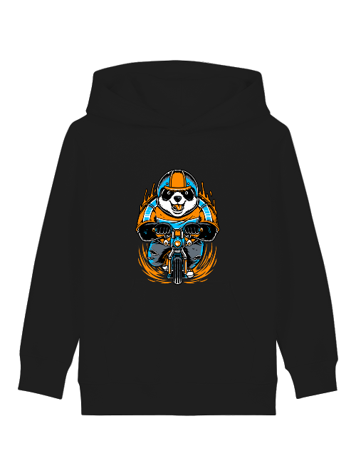 Cartoon Panda Biker - Mini Cruiser Hoodie 2.0