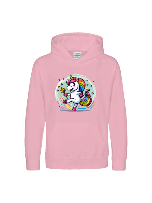 Kids Premium Hoodie Sweet Unicorn dances with bubble