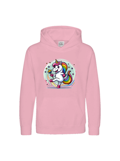 Unicornio bailando con burbujas - Sudadera con capucha premium para niños SK