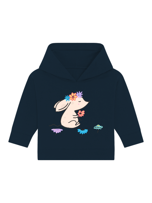 Cartoon Maus mit Blumen - Baby Cruiser Hoodie Baby Kleinkinder Kapuzenpullover SK