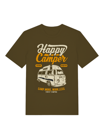 Happy Camper Camp More - Camiseta unisex de manga corta de algodón orgánico para adultos Creator T-Shirt 2.0 ST/ST SH