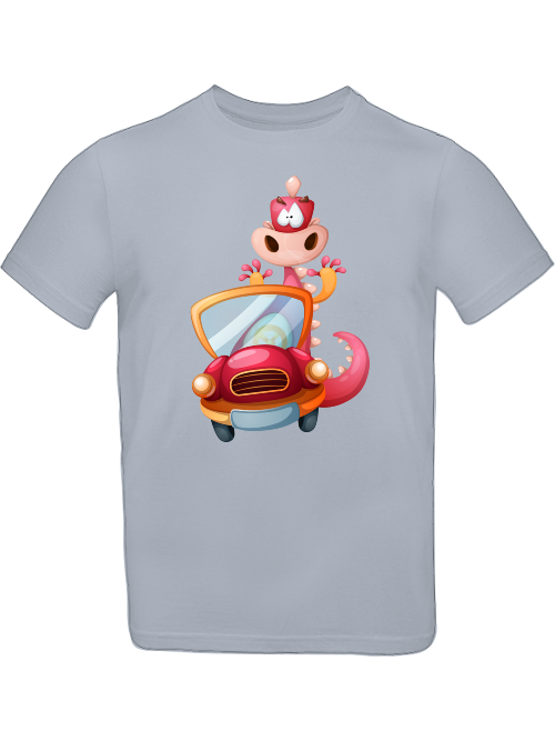 Cartoon Dragon in Car T-Shirt Kids