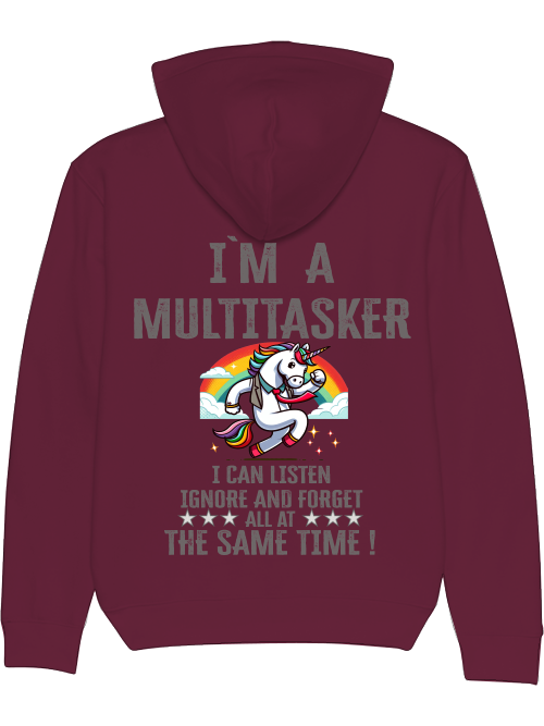 Cruiser hoodie I`ma Multitasker Unicorn with tie