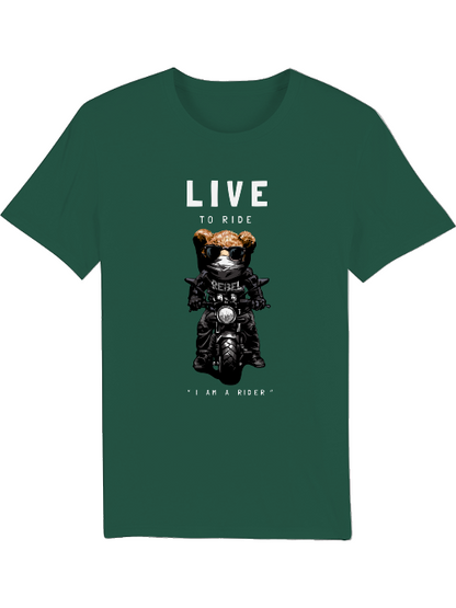 Biker Teddy Live to Ride - Creator T-Shirt SK