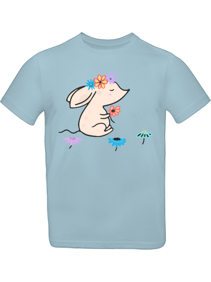 Cartoon Maus mit Blumen T-Shirt Kids SK
