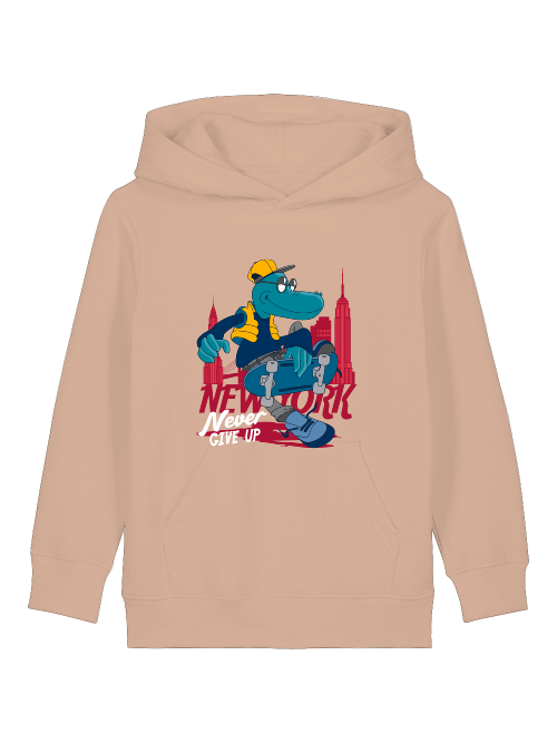 Cartoon Never give up - Mini Cruiser Hoodie 2.0 Kinder Kapuzenpullover SK