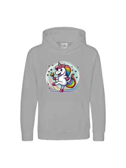 Unicornio bailando con burbujas - Sudadera con capucha premium para niños SK