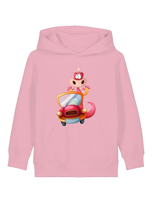 Cartoon Drache im Auto - Mini Cruiser Hoodie 2.0 Kinder Kapuzenpullover SK