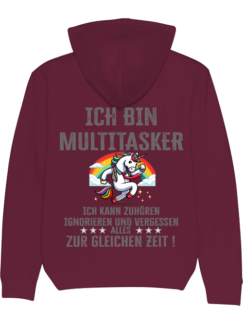 Cruiser hoodie I am multitasker unicorn with tie