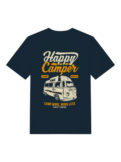 Happy Camper Camp More - Camiseta unisex de manga corta de algodón orgánico para adultos Creator T-Shirt 2.0 ST/ST SH