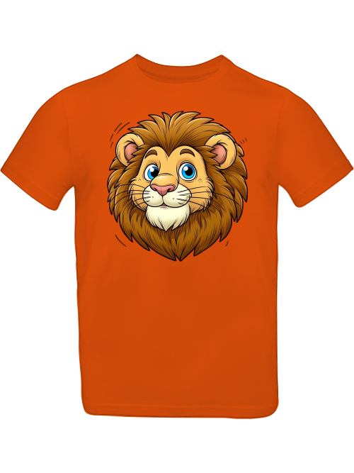 Cartoon süßer Löwenkopf T-Shirt Kids SK