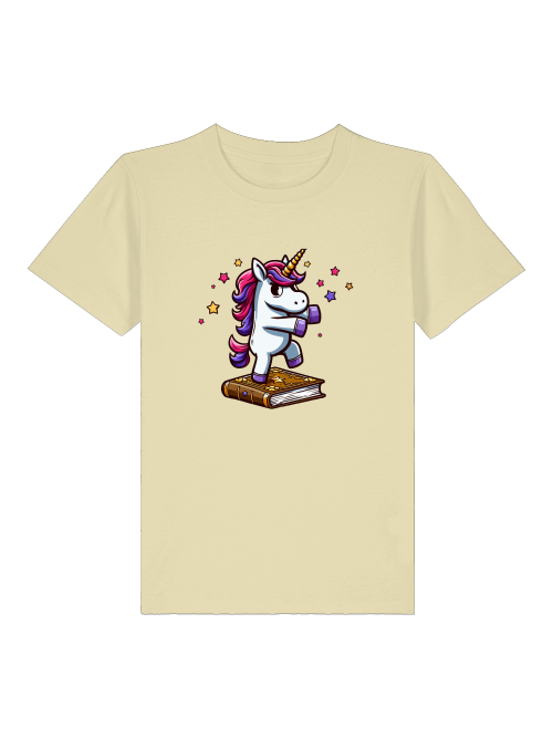 Einhorn tanzt auf Buch - Mini Creator 2.0 Kids T-Shirt SK