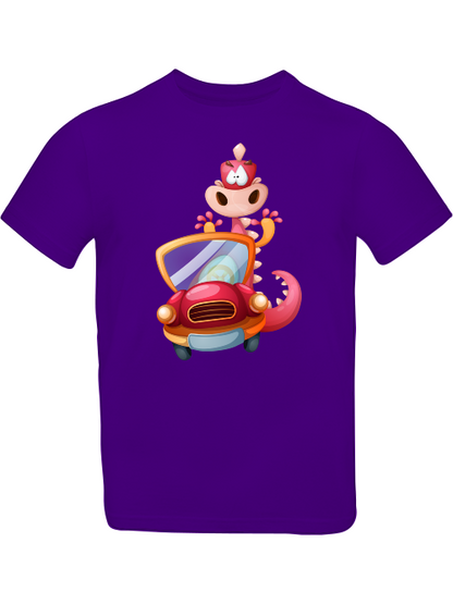 Cartoon Drache im Auto T-Shirt Kids SK