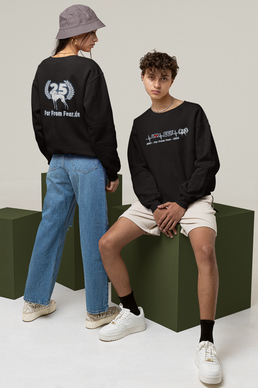 Unisex organic Changer Sweatshirt 2.0 ST/ST mit DTF Druck - 25 Jahre Jubiläums Ausgabe FFF FARFROMFEAR Tierschutz