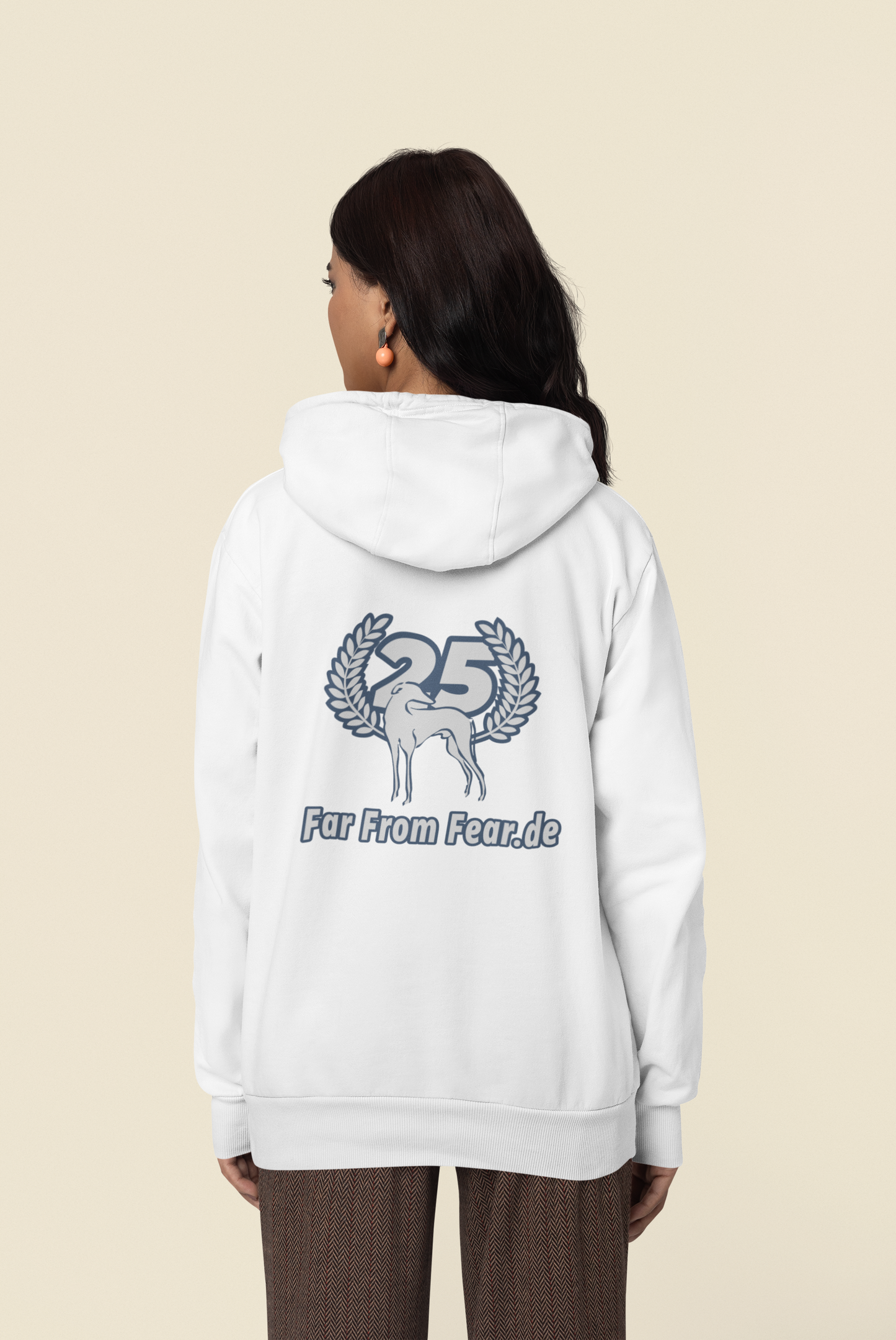 Damen organic Hoodie 2.0 ST/ST mit DTF Druck - 25 Jahre Jubiläums Ausgabe FFF FARFROMFEAR Tierschutz