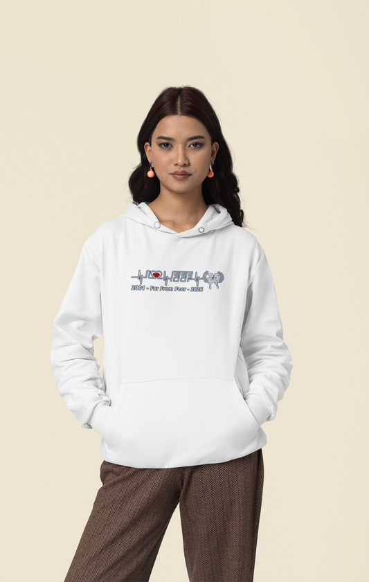Damen organic Hoodie 2.0 ST/ST mit DTF Druck - 25 Jahre Jubiläums Ausgabe FFF FARFROMFEAR Tierschutz