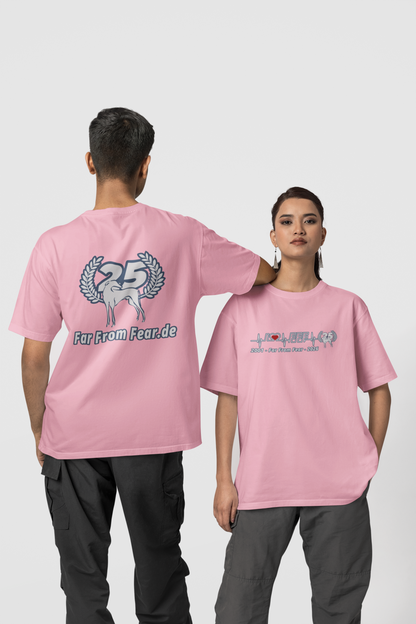 Unisex Premium organic Creator 2.0 ST/ST T-Shirt mit DTF Druck - 25 Jahre Jubiläums Ausgabe FFF FARFROMFEAR Tierschutz