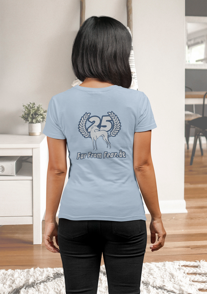 Damen Premium organic Stella Muser T-Shirt mit DTF Druck -  25 Jahre Jubiläums Ausgabe FFF FARFROMFEAR Tierschutz