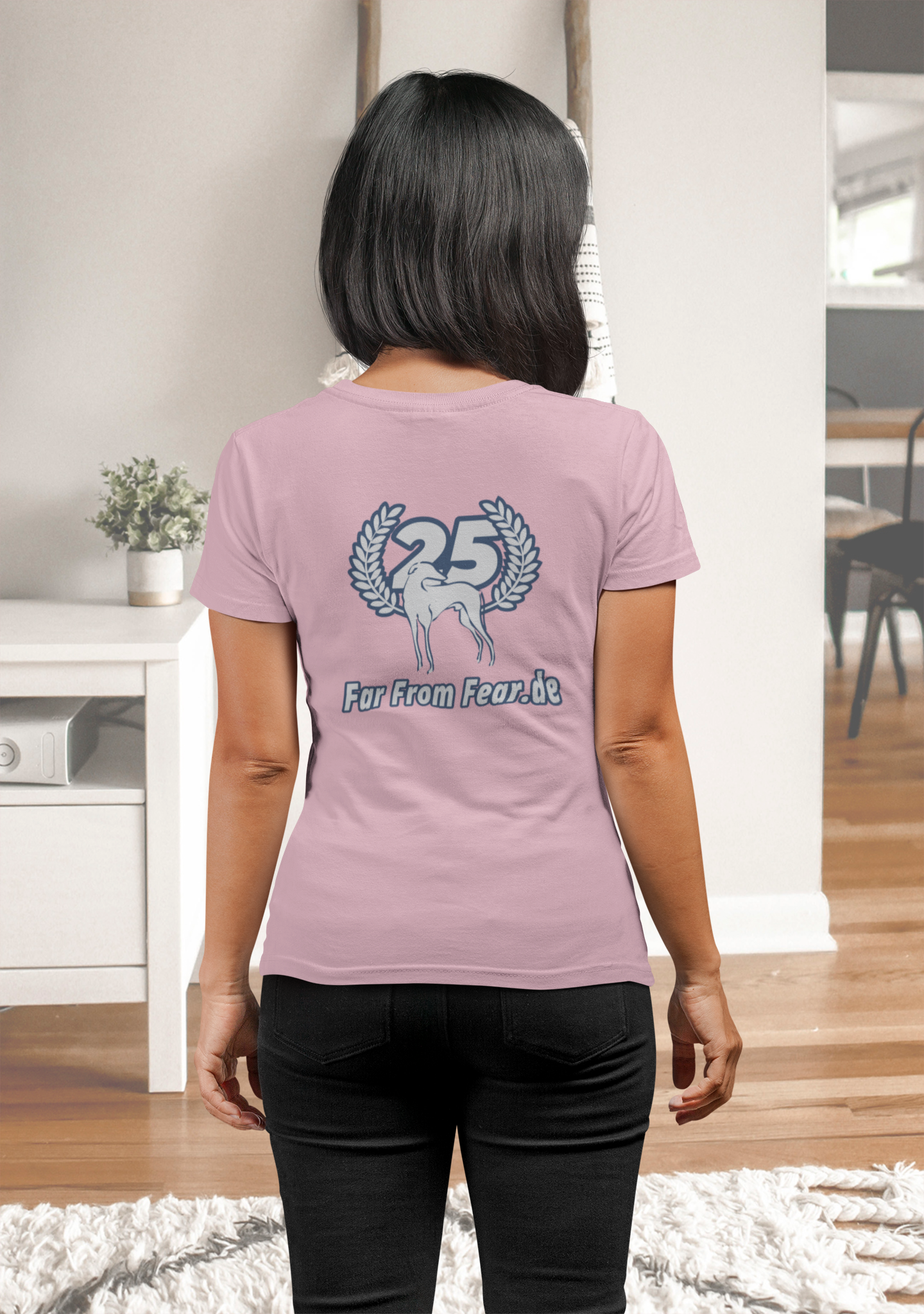 Damen Premium organic Stella Muser T-Shirt mit DTF Druck -  25 Jahre Jubiläums Ausgabe FFF FARFROMFEAR Tierschutz